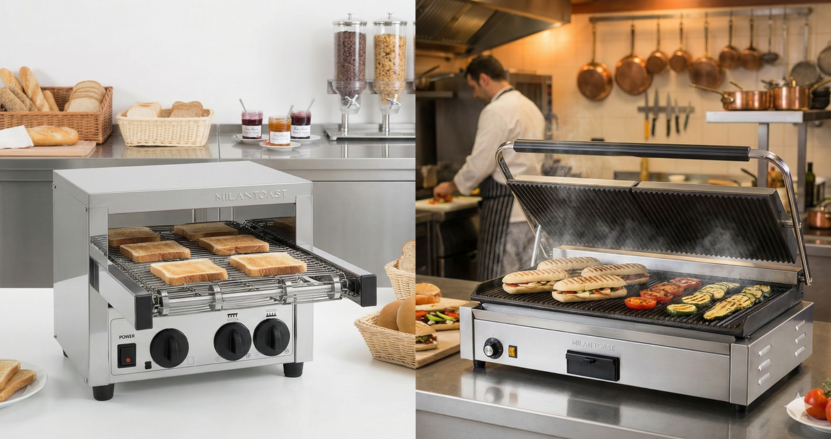 Conveyor toaster of contactgrill? De juiste keuze voor jouw horecazaak