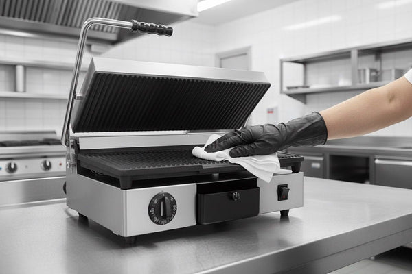 Contactgrill schoonmaken zonder beschadiging? De juiste methode per bakplaattype